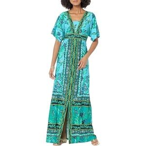 Nwt Lilly Pulitzer Ilia Elbow Sleeve Maxi Dress